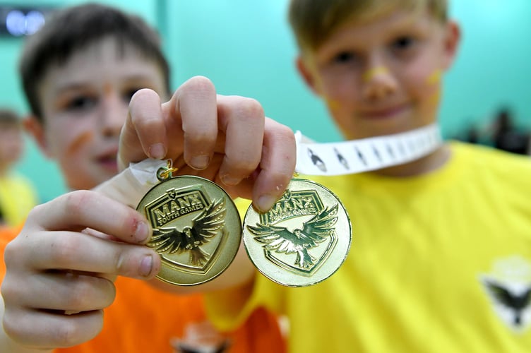 Medals were handed out to the winners of various events during the Manx Youth Games
