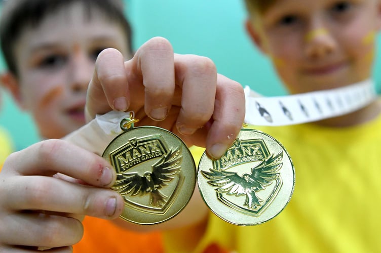 Medals were handed out to the winners of various events during the Manx Youth Games