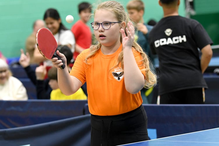 A number of table tennis games were played during the Manx Youth Games