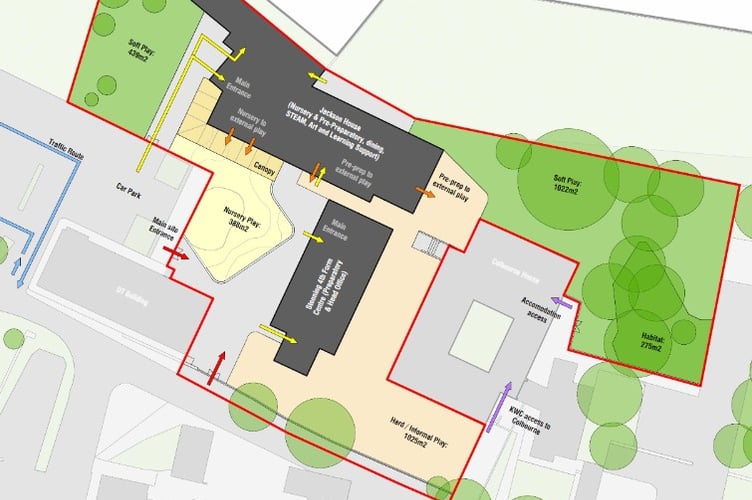The landscape general agreement of Buchan School moving on to KWC land.