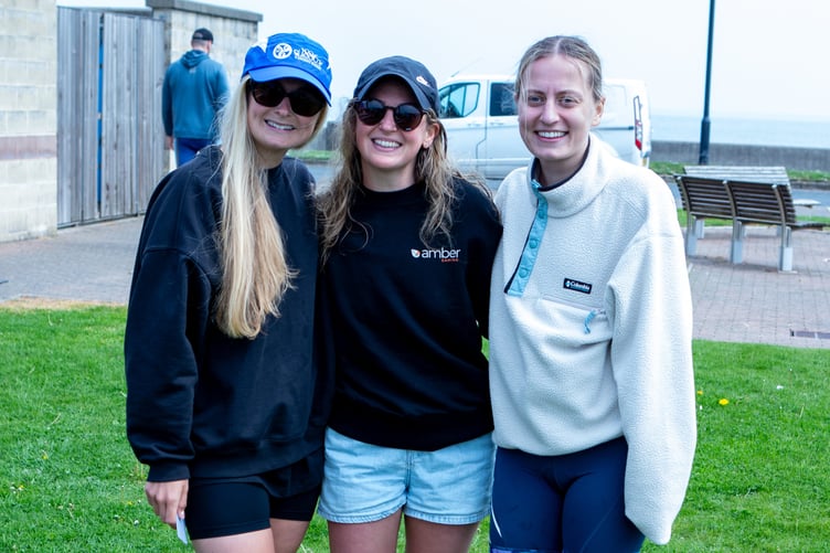 The top three women in the weekend's sprint triathlon (left to right) Female (left to right) winner Clara Isaac, third-placed Jade Zorab and runner-up Wiktoria Maliszak (DK Photography)