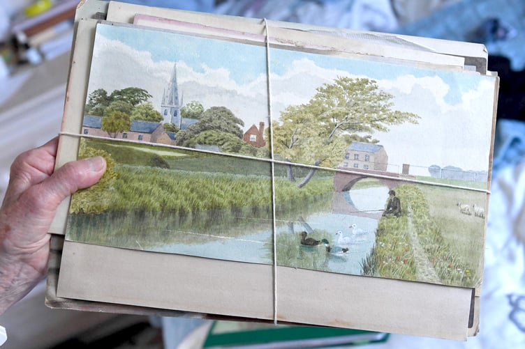 Recently discovered original watercolours by artist Robert Evans Creer