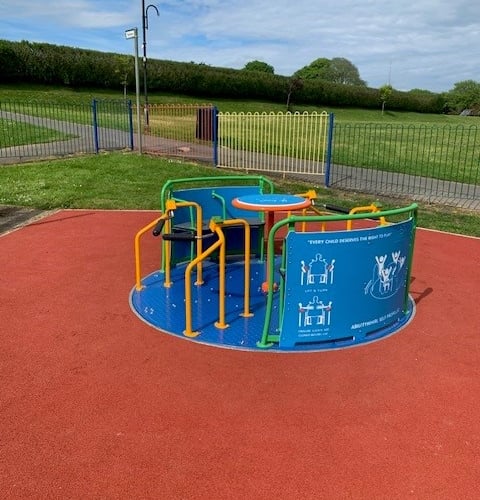 The new disability roundabout in Noble's Park