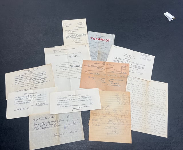Letters written by couple interned on the island saved after 'tip-off'