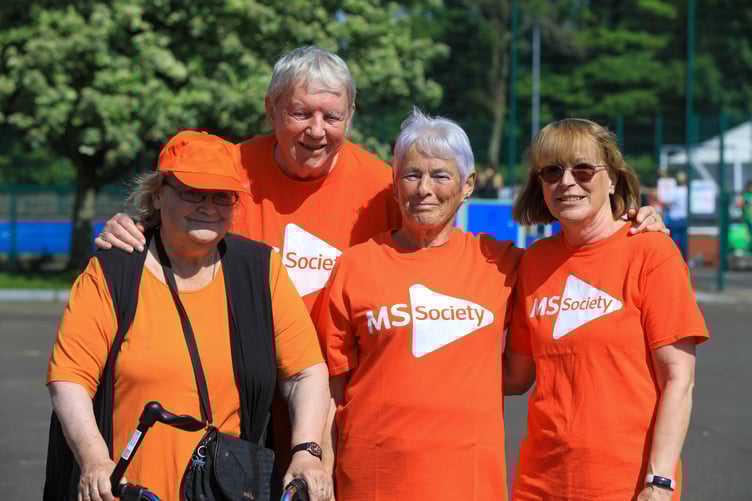 'MS Society' t-shirts were worn as well as any orange clothing