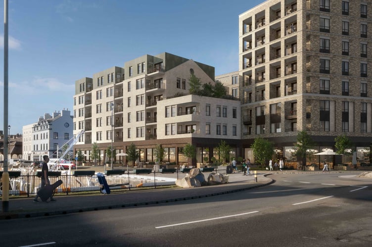 3D image of the plans for Lord Street from Douglas Harbour Bridge