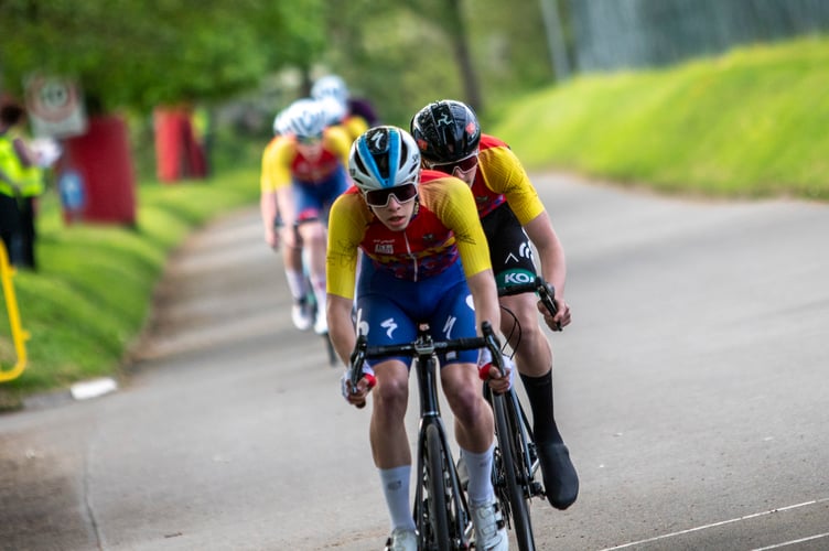 Alec Sorby took the honours in the under-16s racing bikes class ahead of Cameron Hounsell in the RL360 Youth Cycling League last Tuesday evening