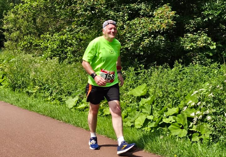 Colin Moore during last weekend's 50km walk in the Netherlands (Photo: Rotterdamse Wandelsport Vereniging RWV)