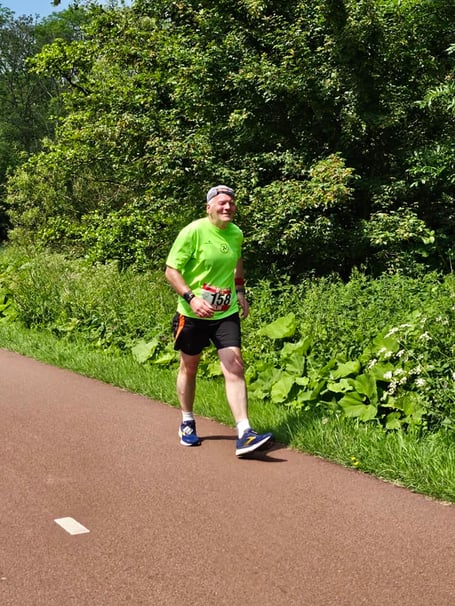 Colin Moore during last weekend's 50km walk in the Netherlands (Photo: Rotterdamse Wandelsport Vereniging RWV)