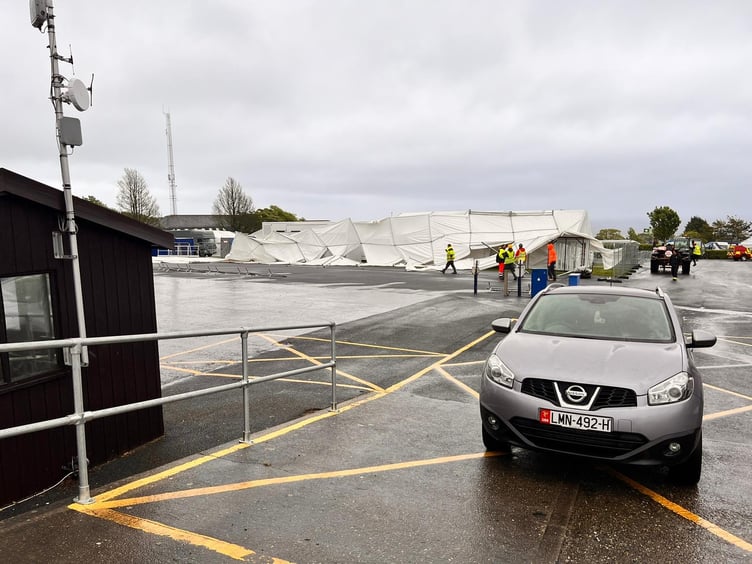 Damage to designated paddock garages this morning