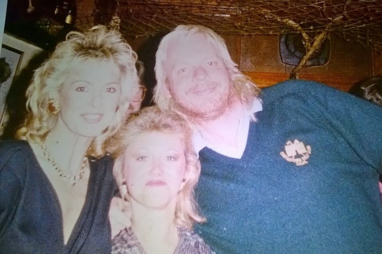 Linda Caulfield with Rick and Nina Wakeman