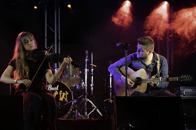 Folk duo Elizabeth Davidson-Blythe and Daniel Quayle represented the Isle of Man at the Australian Celtic Festival