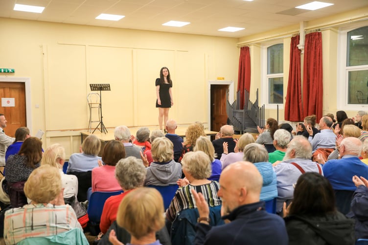 Breesha Kelsey, Sheffield Plate Winner performing at the Post Guild Concert held at St John's Methodist Church Hall.