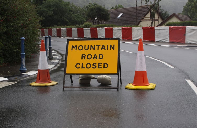 The Mountain Road is currently closed from Ramsey to the Creg-Ny-Baa