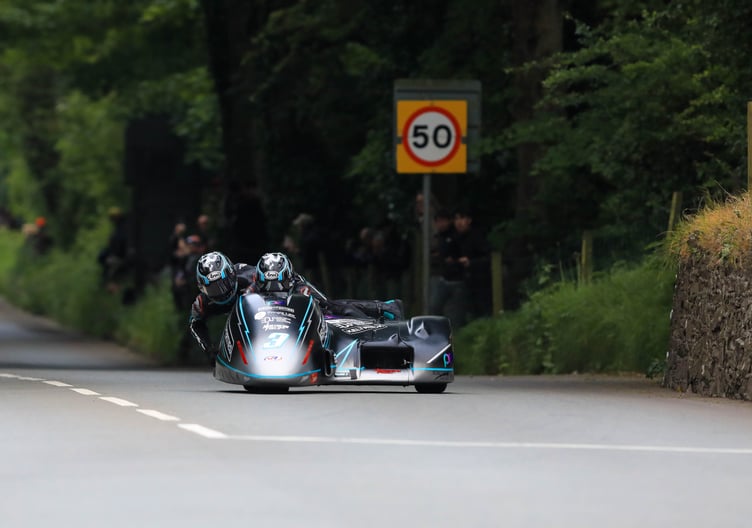 Local duo Ryan and Callum Crowe recorded their quickest lap on the Mountain Course to date when going round in 118.814mph during Wednesday's qualifying session - see full story right (Photo: Callum Staley/CJS Photography)