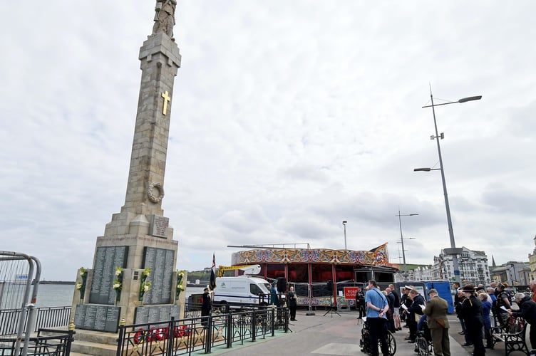 A service to mark the centenary of the Douglas War Memorial on Harris Promenade -