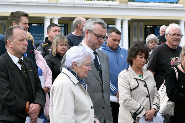 A service to mark the centenary of the Douglas War Memorial on Harris Promenade -