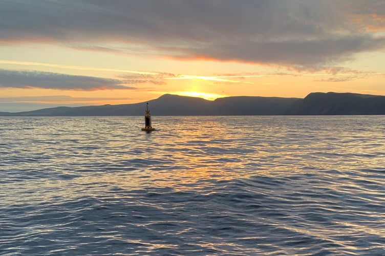 The marine monitoring buoy off the coast of Port Erin