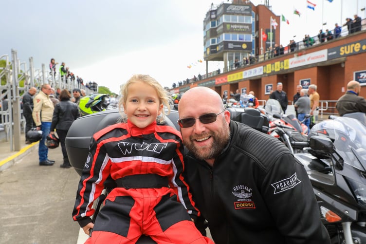 Bonnie and Doddsy from the Isle of Man during Isle of Man TT Races Legacy Lap 2024