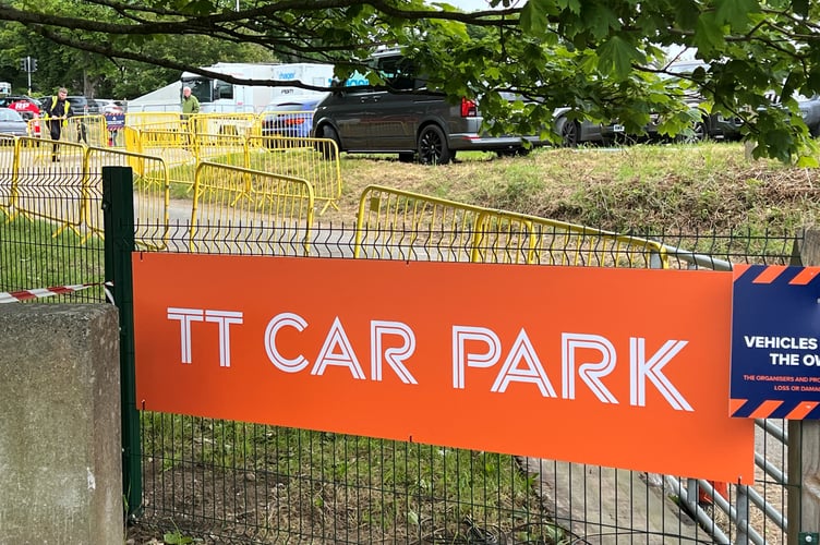 Entrance to the main TT car park at St George's
