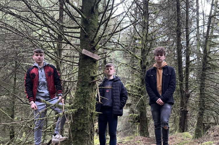 Manx band Crawlboard made up of (left-right) Conrad, Leo and Bram