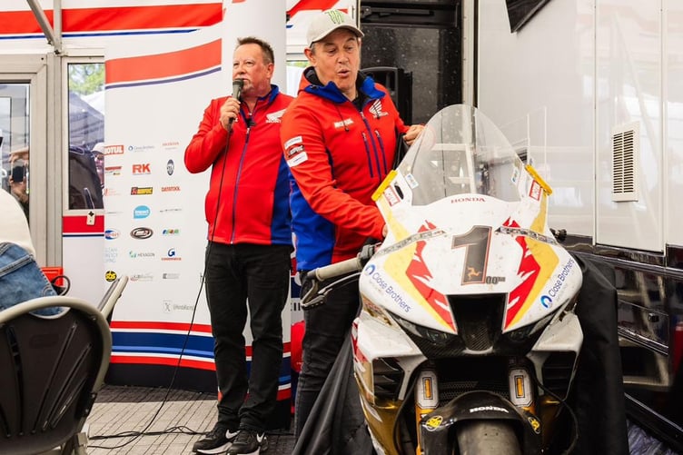 John McGuinness with the Honda Fireblade who rode to fifth in the 2022 Superbike TT on what was his 100th start at the event