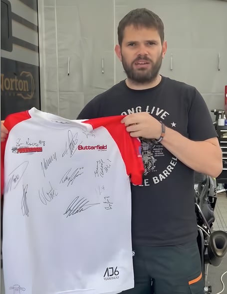 TT rider Shaun Anderson has stepped in to help a young fan who had his signed shirt stolen