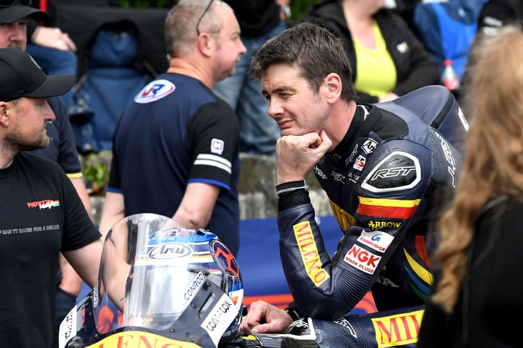 Conor Cummins before Saturday's parade lap (Photo: Dave Kneale)