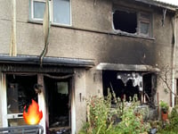 Occupant airlifted to hospital after fire destroys home 