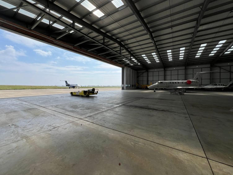 The hangar at the Jet Centre