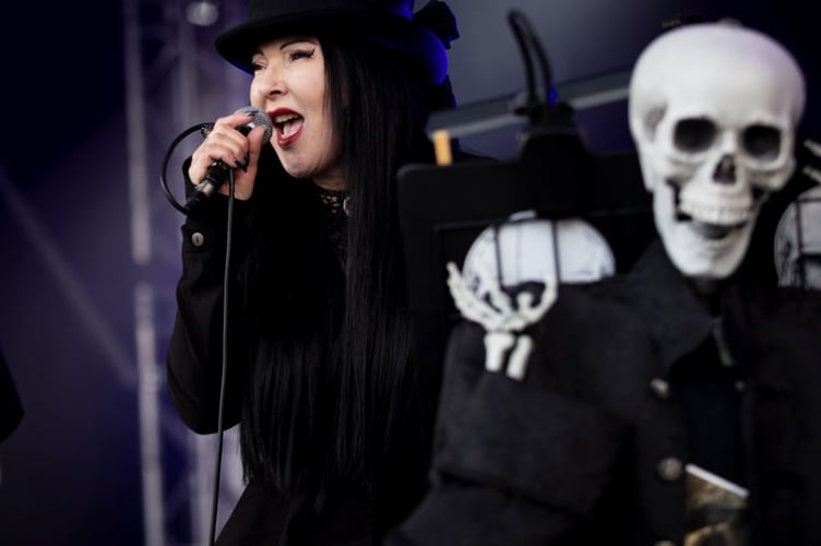 A typically dark set from The Boneyard at the Bushy's TT Village 2024