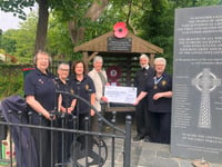 Rushen Players make Poppy Appeal donation after D-Day show