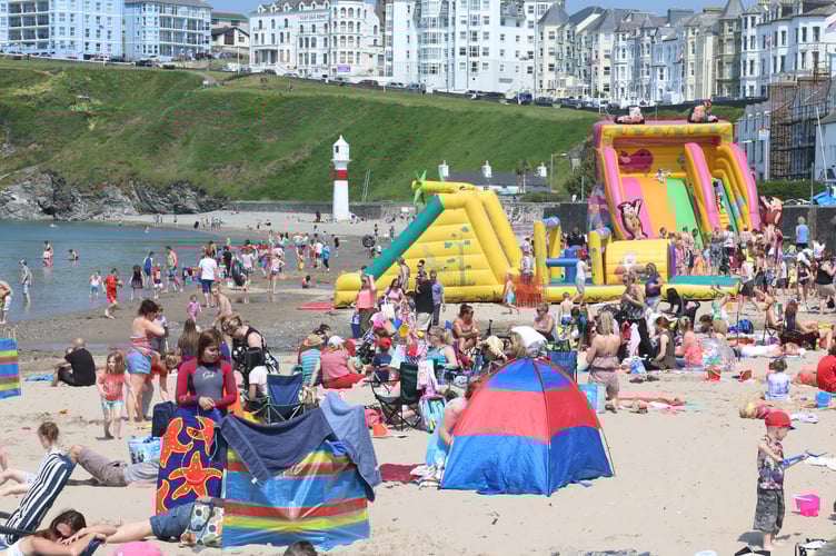 A previous TT Day at Port Erin beach 