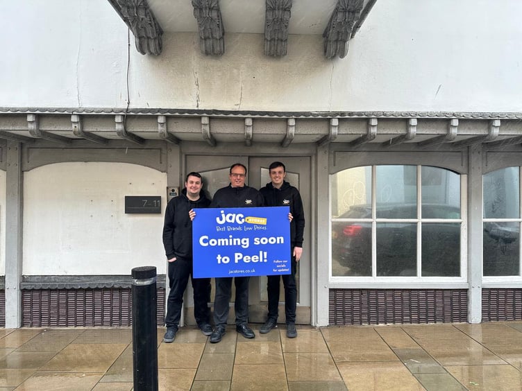 Jac Stores outside the new store on Douglas Street in Peel