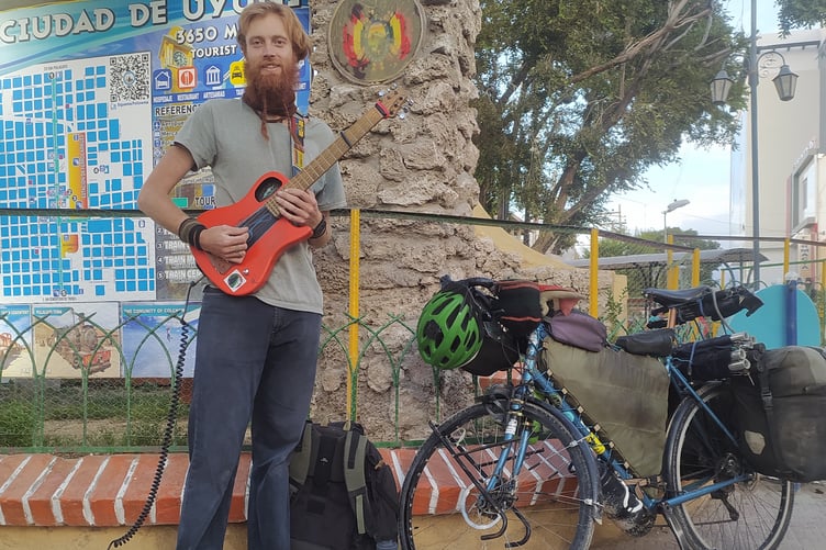 Colin lived off savings and from busking, carrying a folding travel guitar
