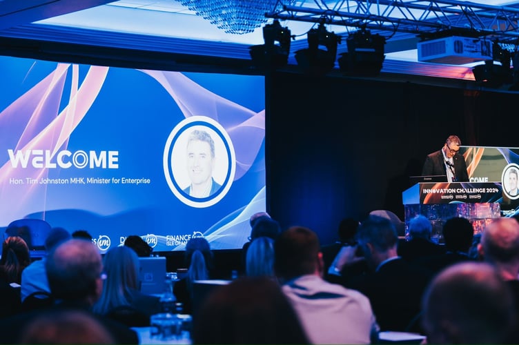 Tim Johnston, Minister for Enterprise, opening the 2024 Innovation Challenge Final this year