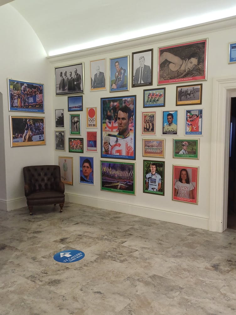 Part of the Manx Olympians exhibition at the Manx Museum