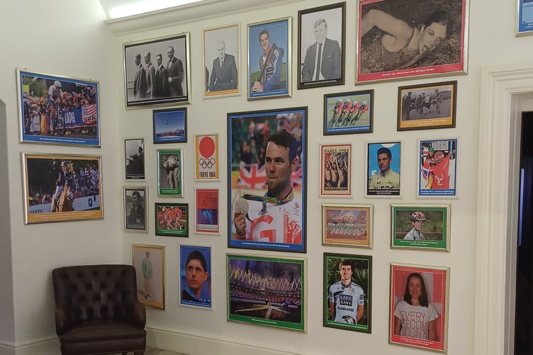 Part of the Manx Olympians exhibition at the Manx Museum