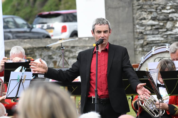 Ramsey Town Band playing at the 2024 Port Erin Brass Band Festival