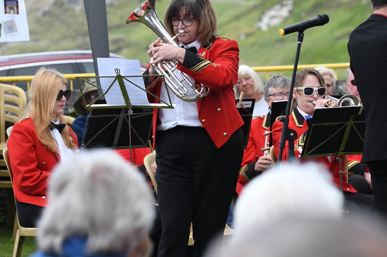 Ramsey Town Band playing at the 2024 Port Erin Brass Band Festival