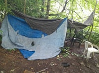 Items removed from sprawling den created at Onchan beauty spot