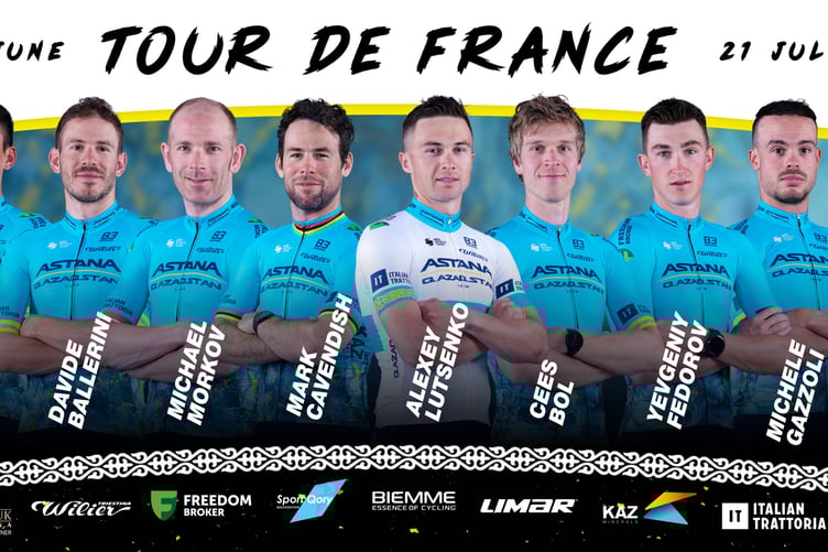 Mark Cavendish has been picked among Astana's eight-strong Tour de France team