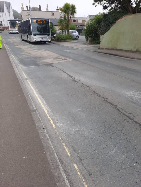 Avondale Road near its junction with Main Road in Onchan