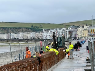 Pictures as new £900,000 sea wall in Douglas starts to take shape