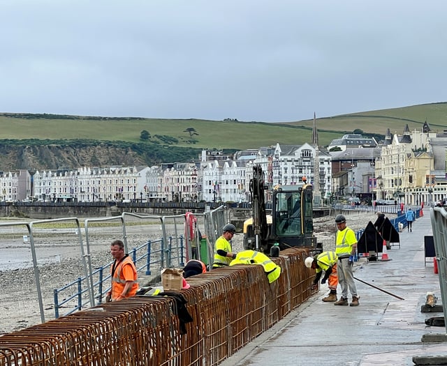 Pictures as new £900,000 sea wall in Douglas starts to take shape