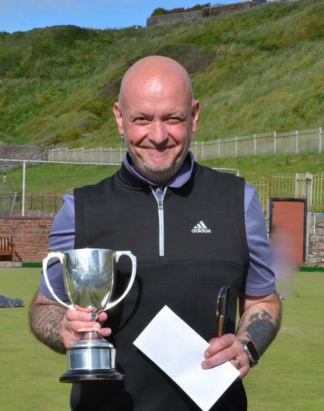 2024 Manx Champion John Kennish of South Ramsey Bowling Club (Photo: Arnie Withers)