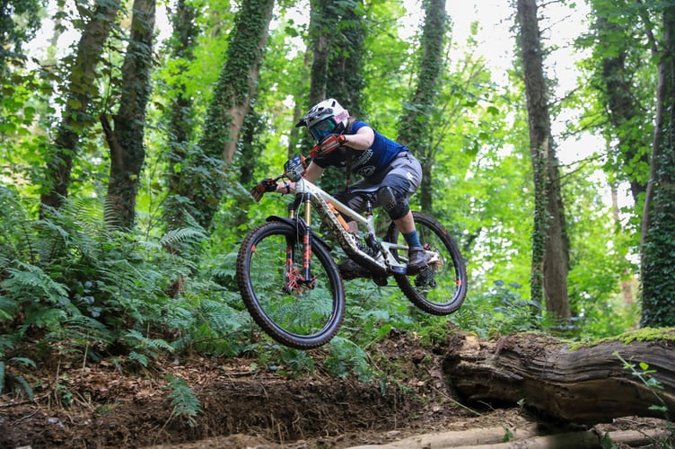 Local rider Sapphire Ascroft enjoyed an excellent weekend in the Two-Day MTB Enduro, winning the women's under-21s class and topping the women's standings overall (CJS Photography)