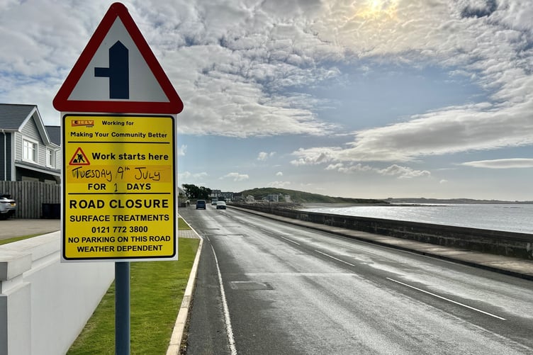 Shore Road, Rushen, is included in the summer surface dressing programme