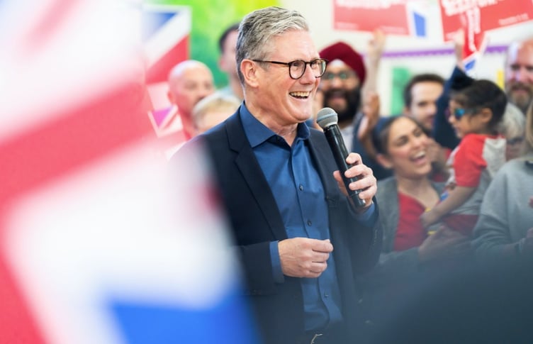 Keir Starmer on the last day of campaigning ahead of the General Election 2024 - he is now the UK Prime Minister