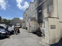 Video shows scale of damage after fire rips through dental practice